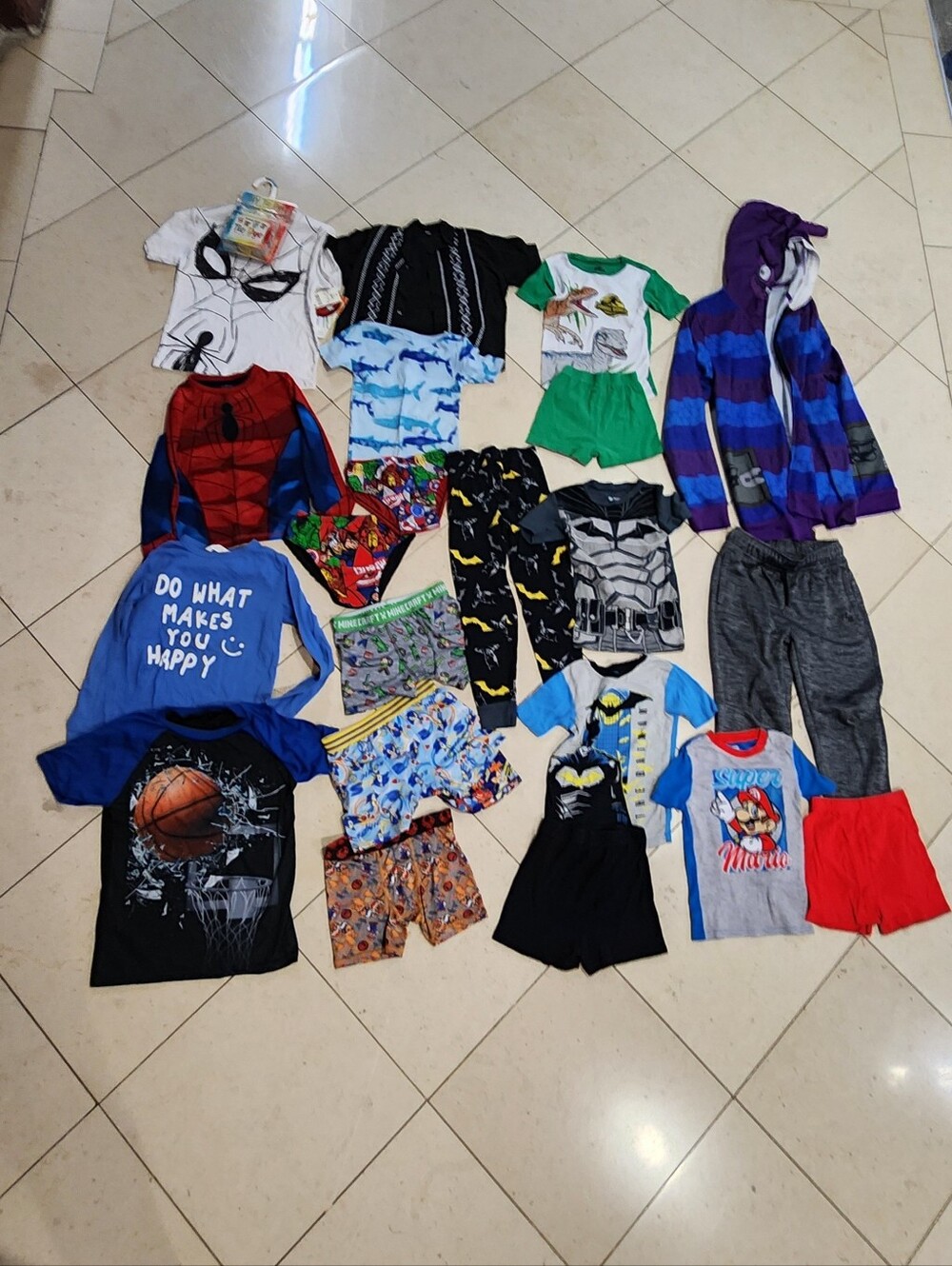 Kids Child Boys Clothes 8 Years Lot of 22 Fortnite Spider-man Batman